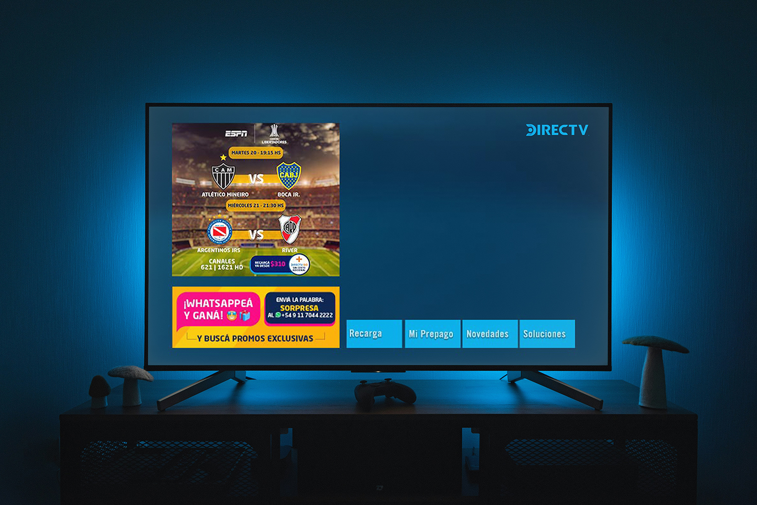 DirecTV set-top box interface